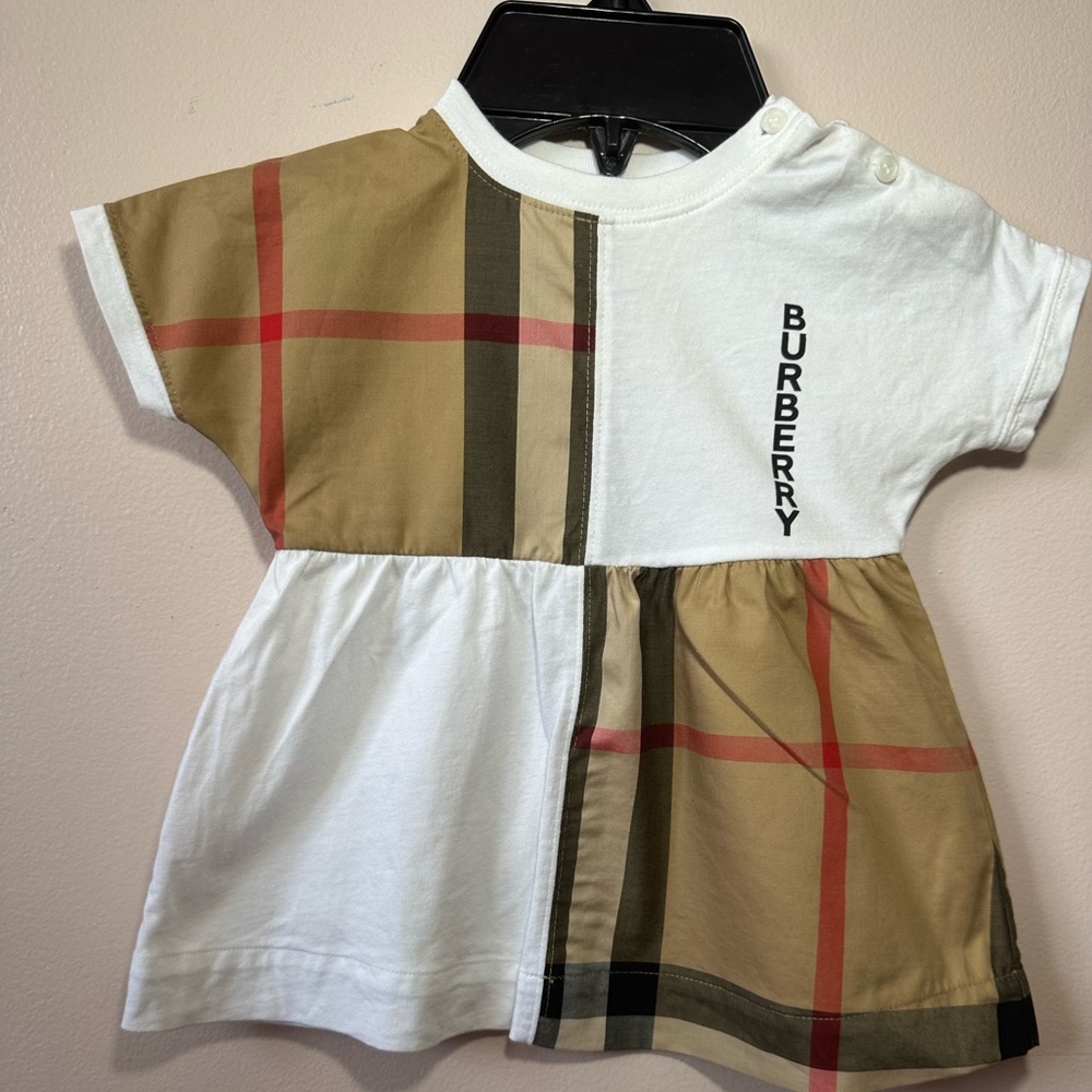 Burberry Elena Check Panel Dress